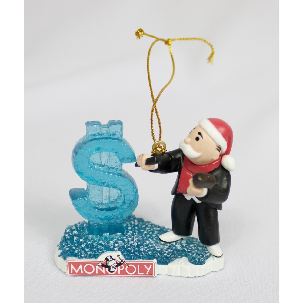 Monopoly Board Game Mr. Monopoly Hasbro Christmas‎ Ornament 2004 Ice Sculpture